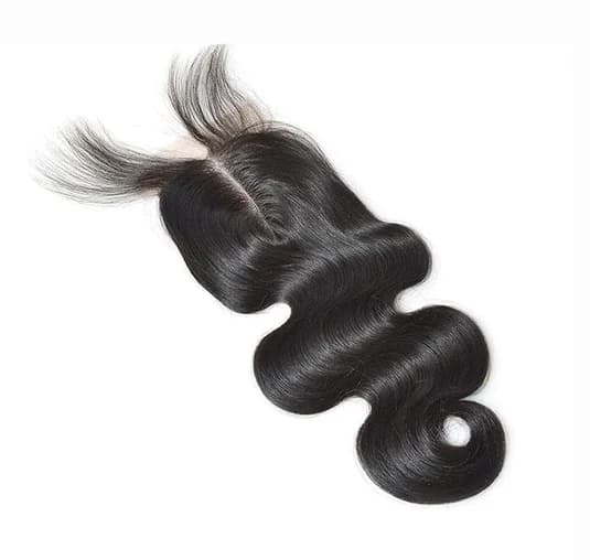 Raw Cambodian Wavy Transparent Closure