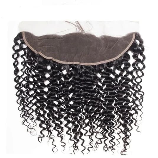 Peruvian Deep Curly Transparent Frontal view 2